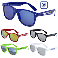 Colored Mirror Tint Lens Sunglasses with High Gloss Frame